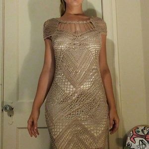 Vintage Sue Wong Crochet Gown